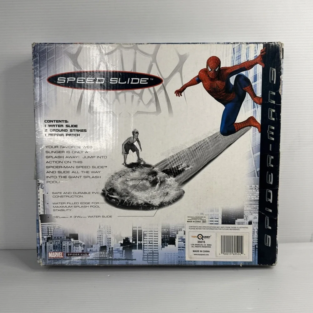 Vintage Y2K Spider-Man 3 Web Shower Water Slide 16 Ft Long RARE FROM 2006 Marvel